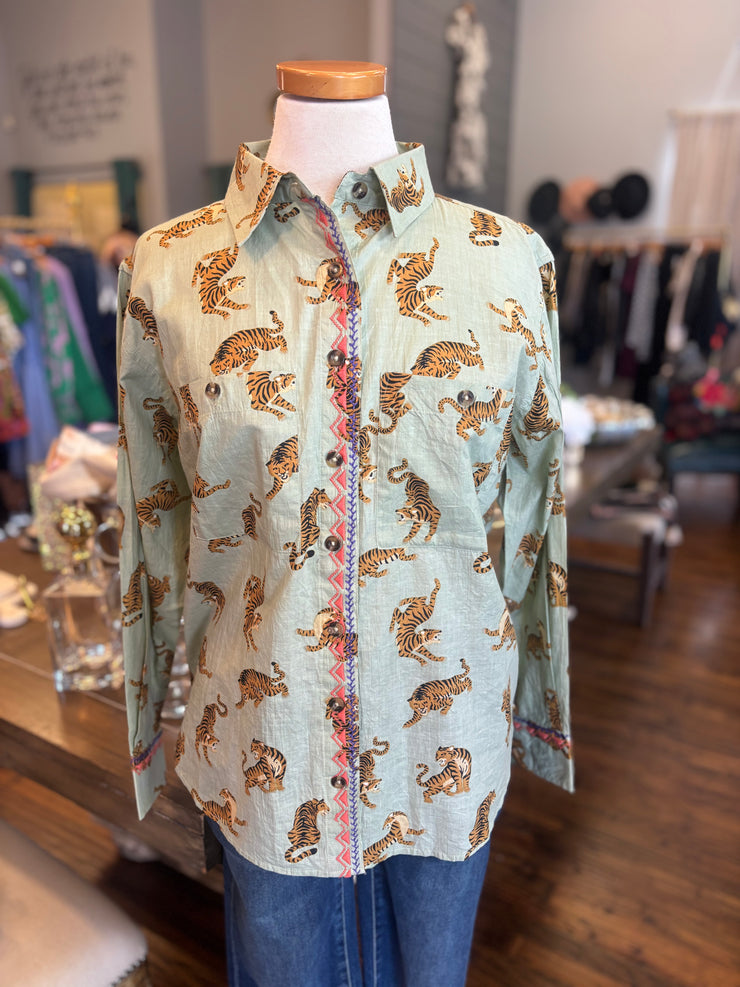 Sage Tiger Shirt