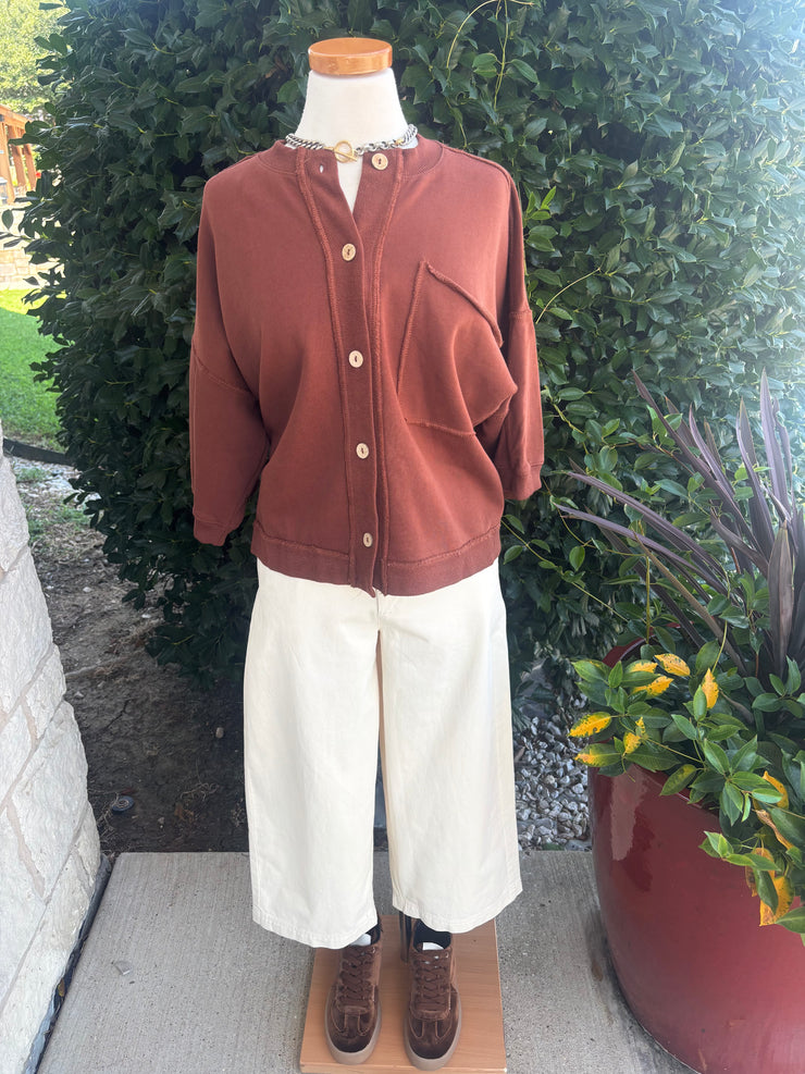 Brown Sweater Top