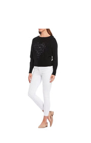 White High Rise Ankle Skinny Jean