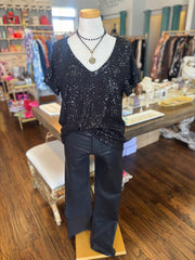 Sparkle V Neck Tee