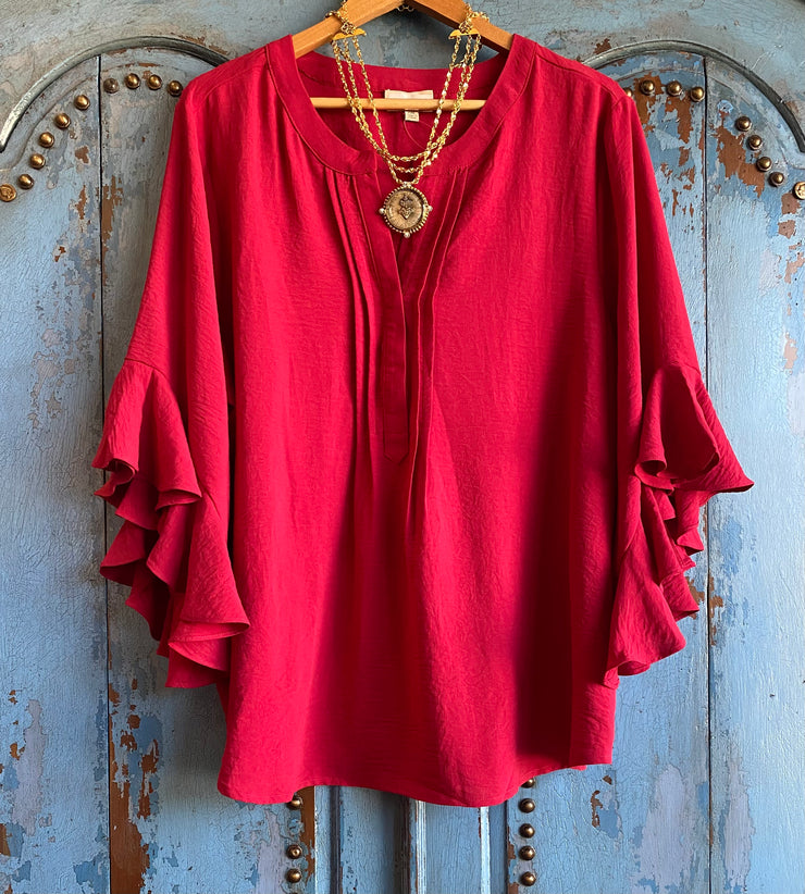 Ruffle Sleeve Top