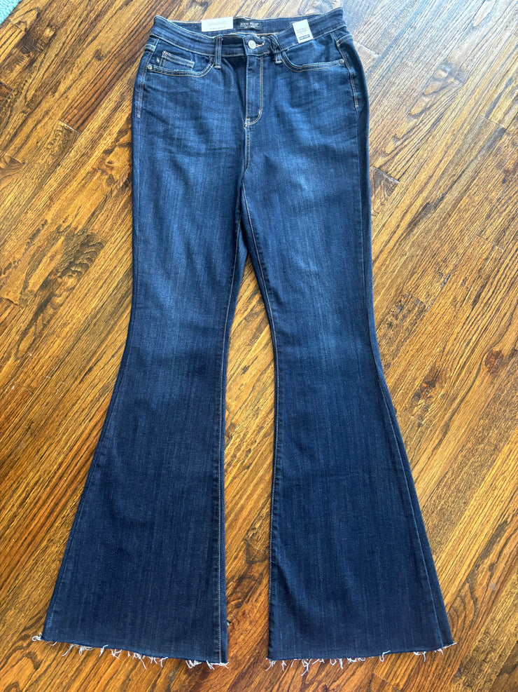 Raw Hem Flare Jean