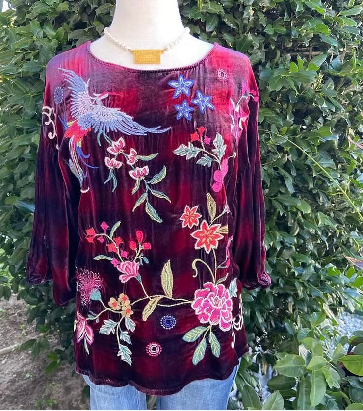 Nikkola Velvet Blouse
