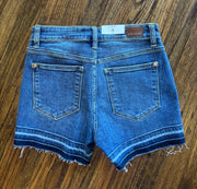 Mid Rise Released Hem Shorts