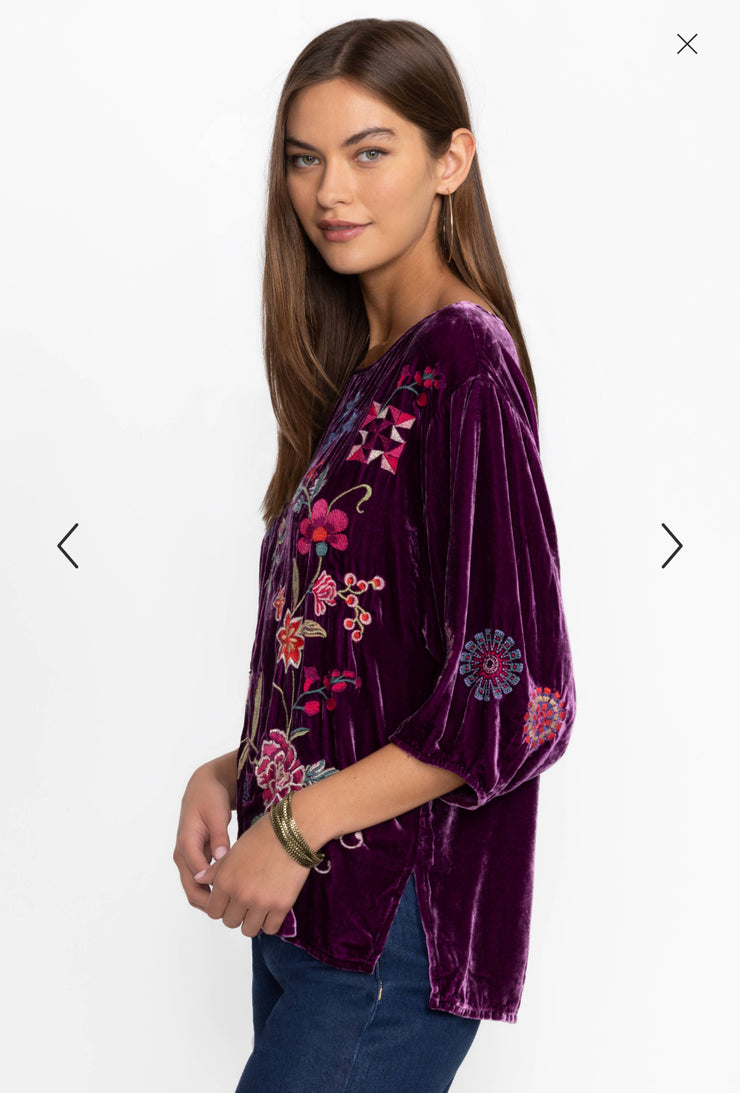 Nikkola Velvet Blouse