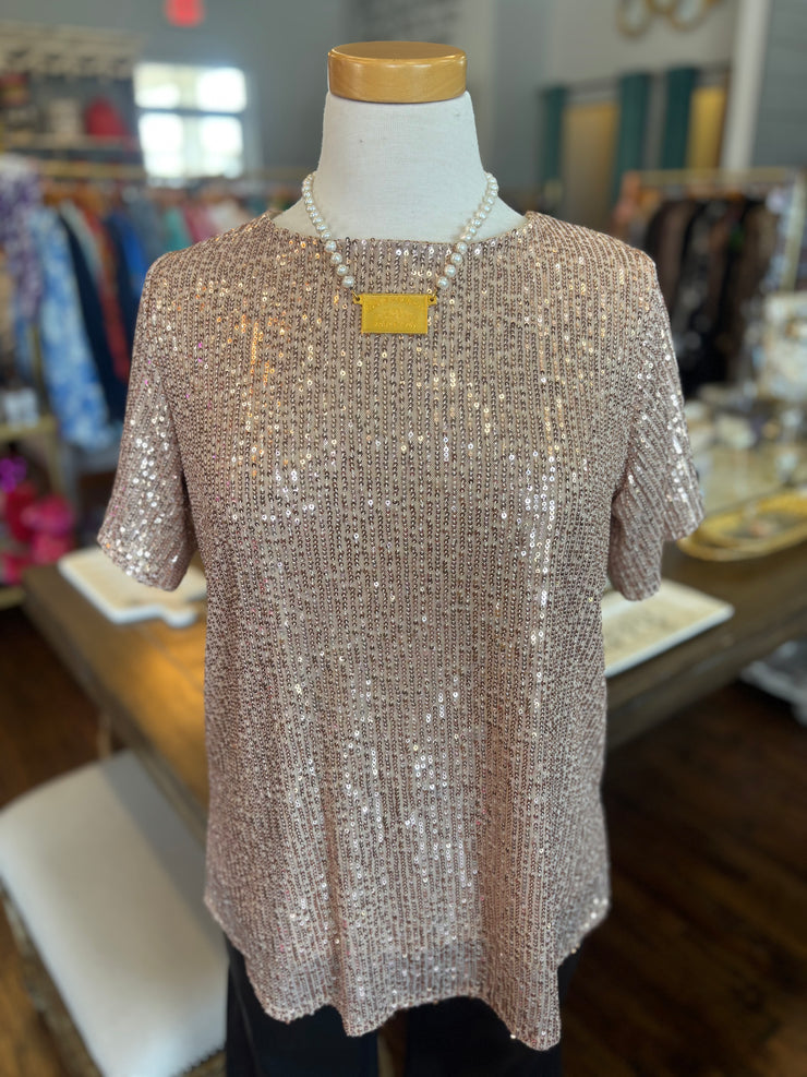 Gold Sequin Top