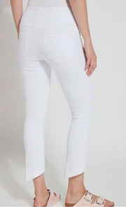 White Stitch Hem Crop Legging