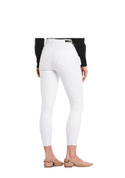 White High Rise Ankle Skinny Jean