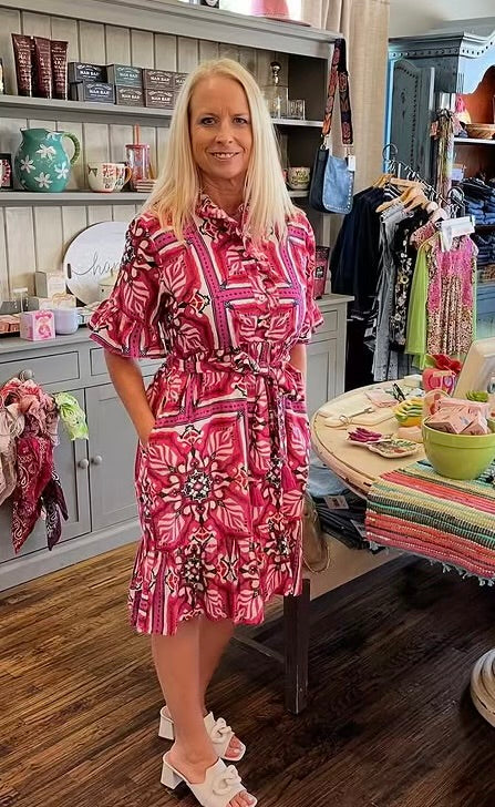 Pink Tile Style Dress