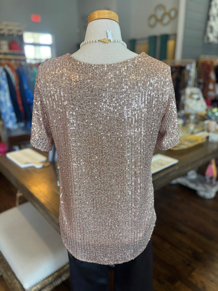 Gold Sequin Top