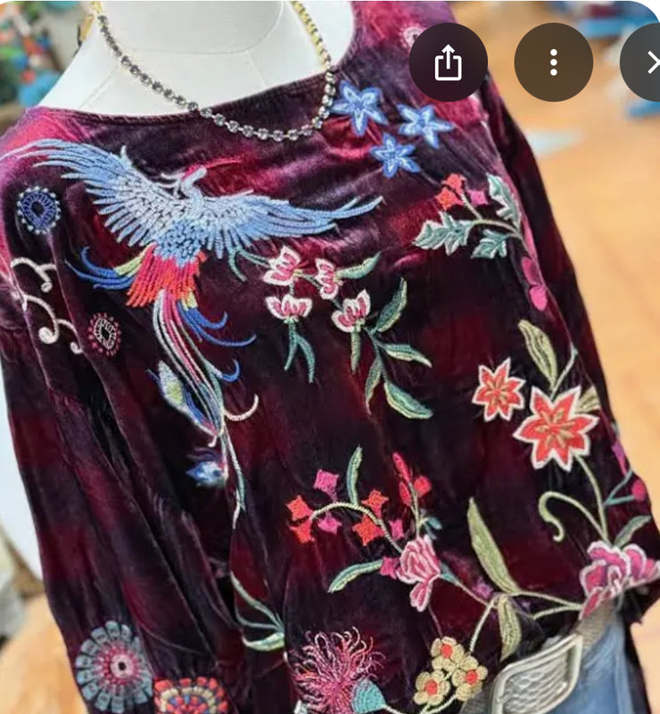 Nikkola Velvet Blouse