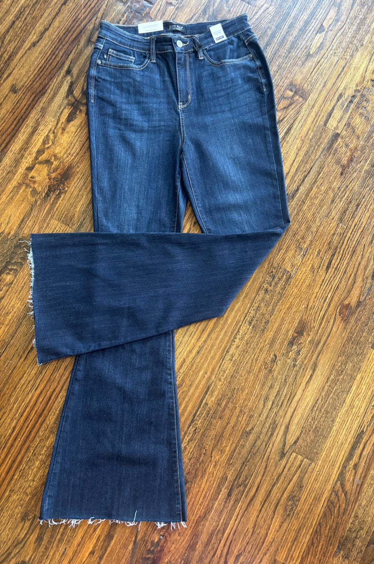 Raw Hem Flare Jean