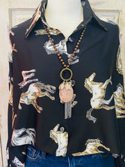 Horse Satin Blouse