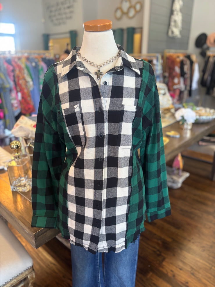 Two Tone Flannel Shirt
