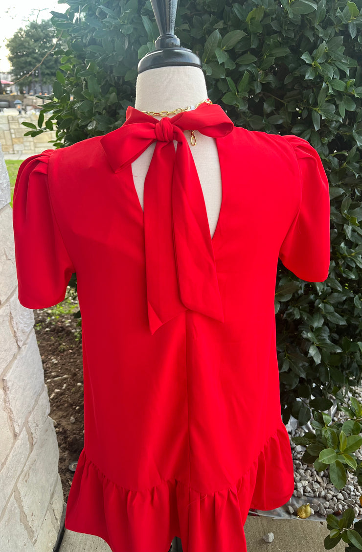 Red Back Bow Dress