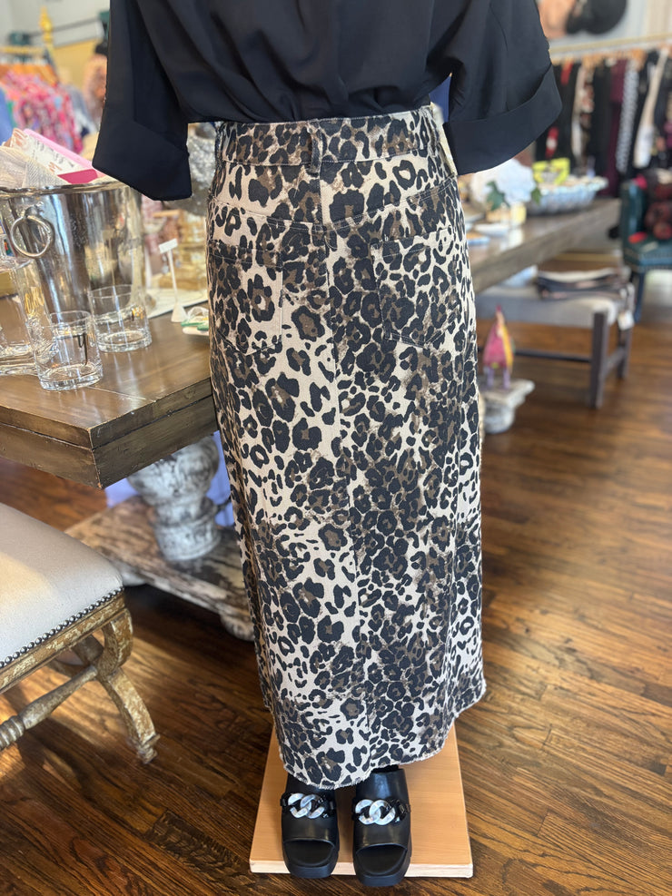 Leopard Maxi Skirt