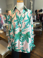 Green Botanical Blouse