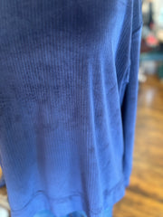 Navy Velour Top