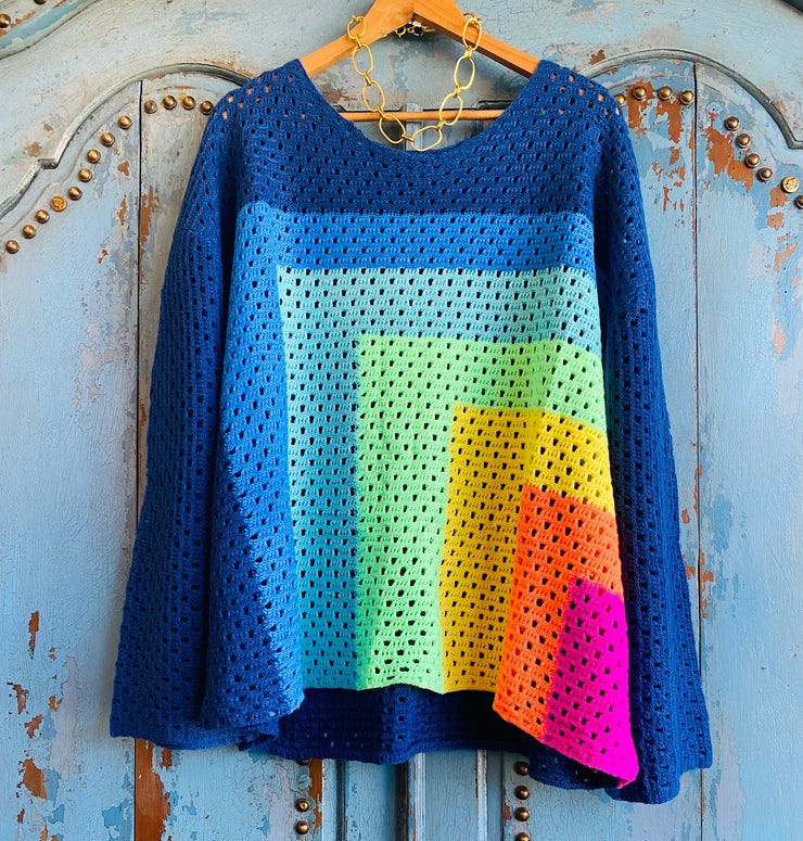 Neon Blocks Sweater
