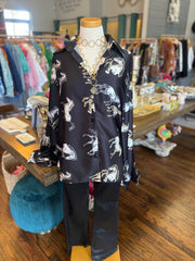Horse Satin Blouse