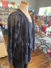 Navy Tie Dye Mesh Overlay