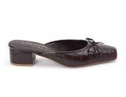 Geneva Coffee Croc Mules