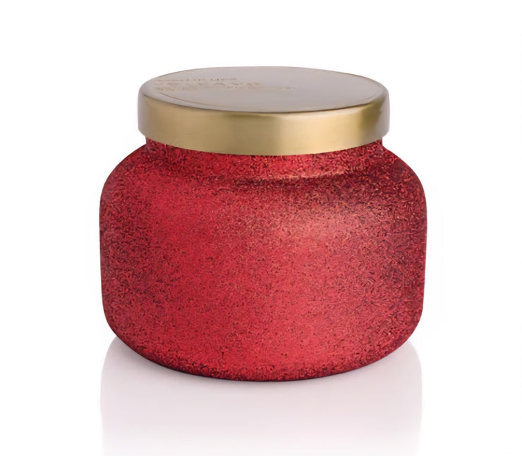 Volcano Red Glam and Glitter Jar Candle