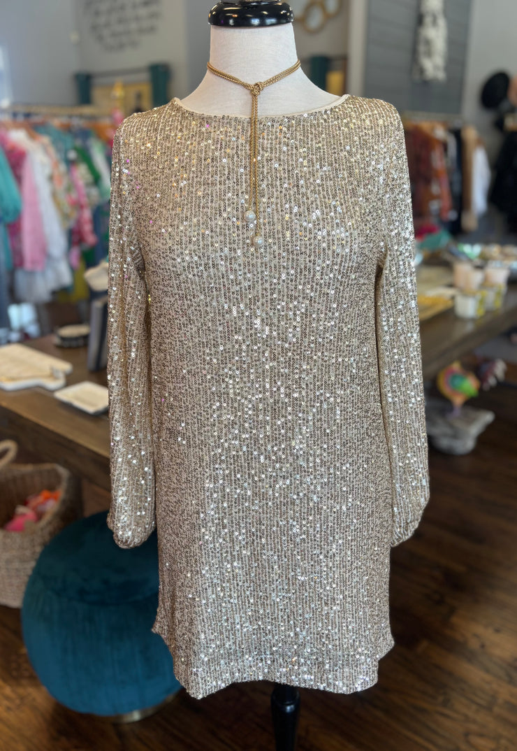 Champagne Sequin Dress