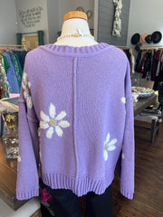 Lavender Daisy Sweater