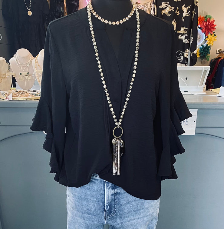 Ruffle Sleeve Top