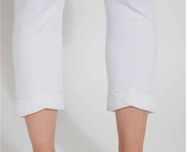 White Stitch Hem Crop Legging