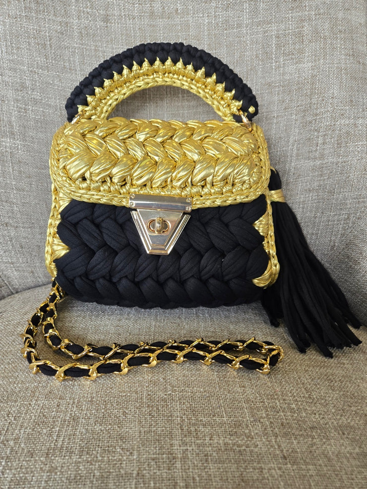 Metallic Woven Purse