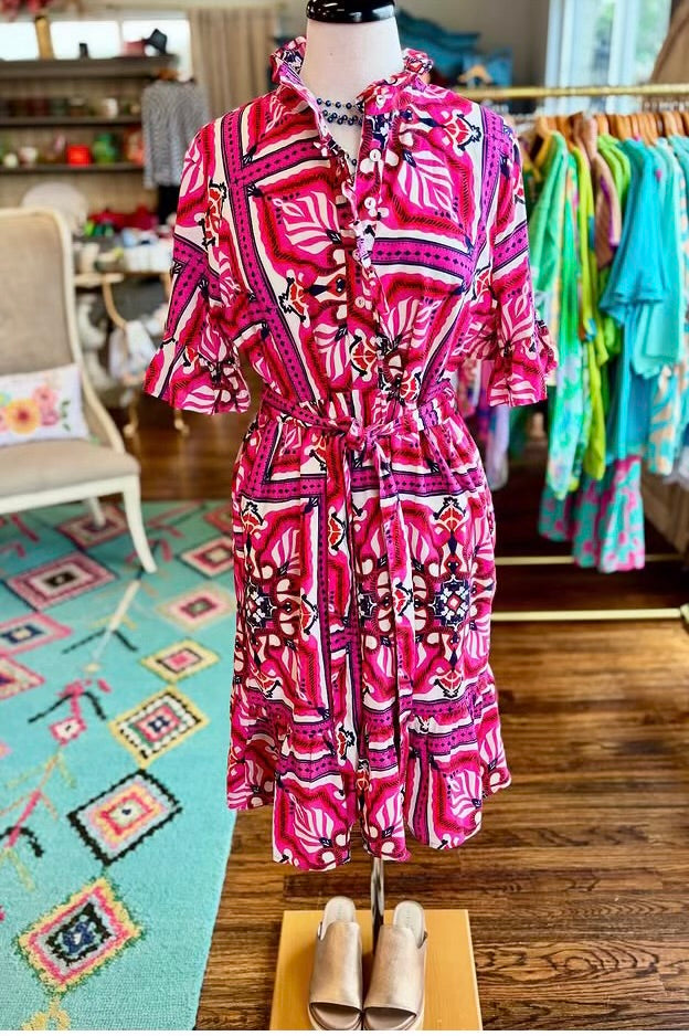 Pink Tile Style Dress