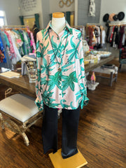 Green Botanical Blouse