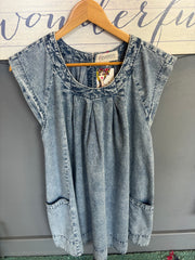 Denim Panel Dress