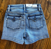 Light Wash Stretch Denim Shorts