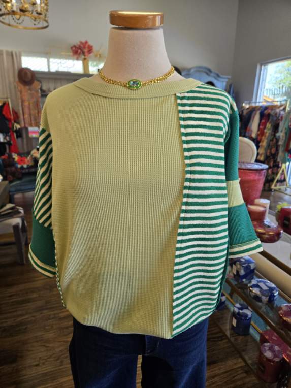 Green Two Tone Top