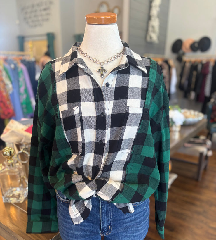 Two Tone Flannel Shirt