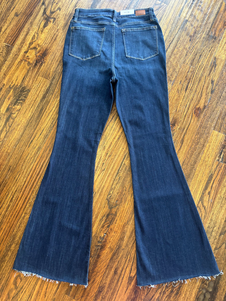 Raw Hem Flare Jean