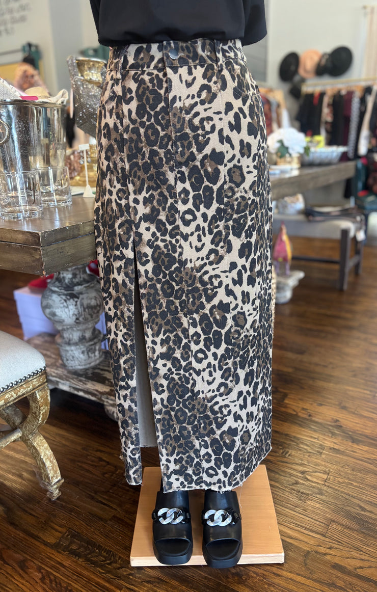 Leopard Maxi Skirt