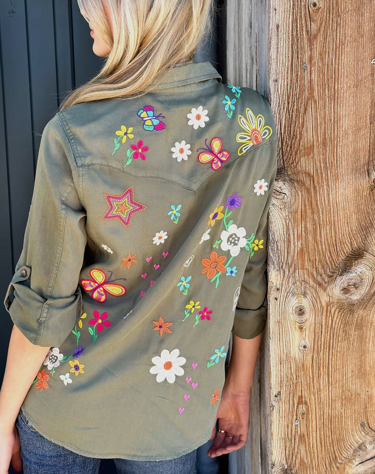Olive Sketchbook Top