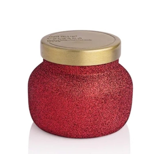 Volcano Red Glam and Glitter Jar Candle