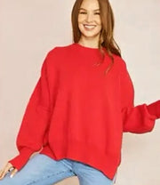 Red Oversize Sweater