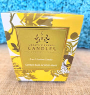 Lotion Candle- Citrus Basil & Wild Mint 6 oz