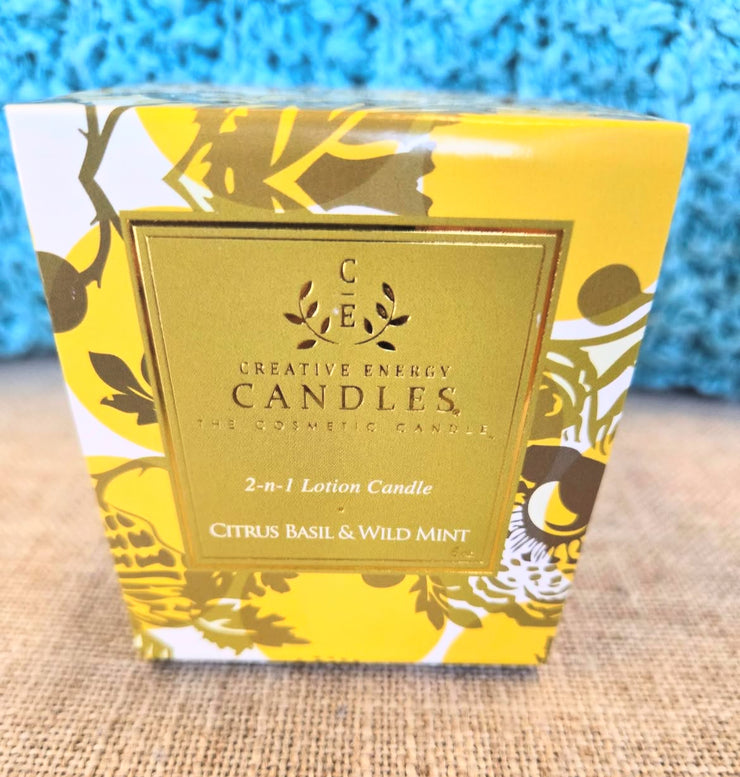 Lotion Candle- Citrus Basil & Wild Mint 6 oz