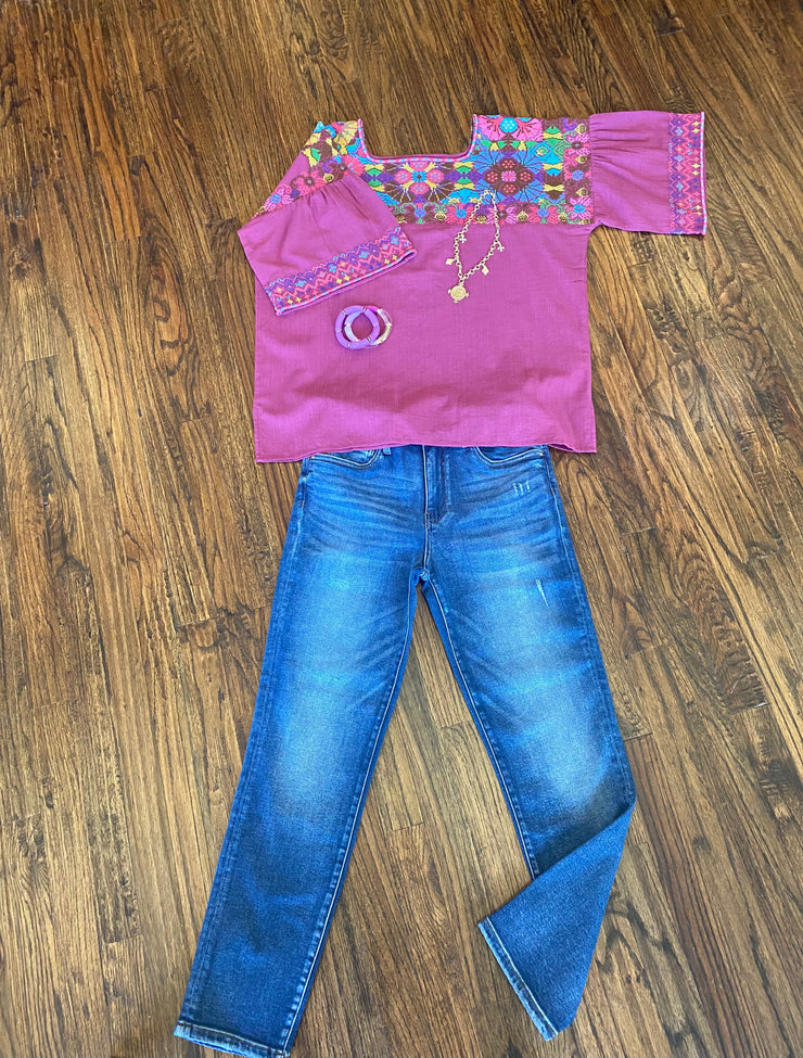 Merlot Needlepoint Top
