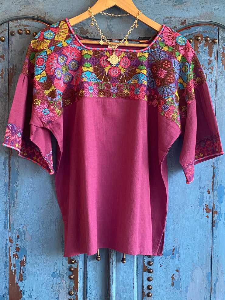 Merlot Needlepoint Top