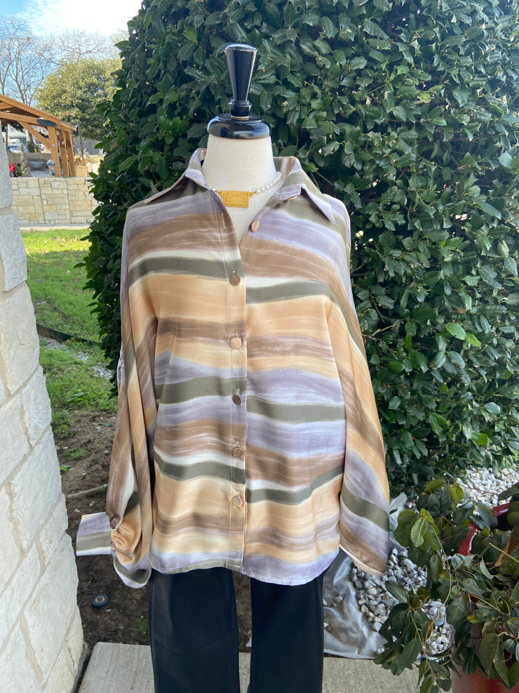 Shimmer Sand Satin Blouse
