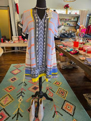 Geometric Stripe Dress