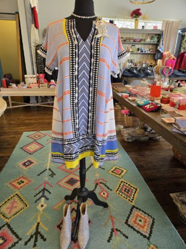 Geometric Stripe Dress